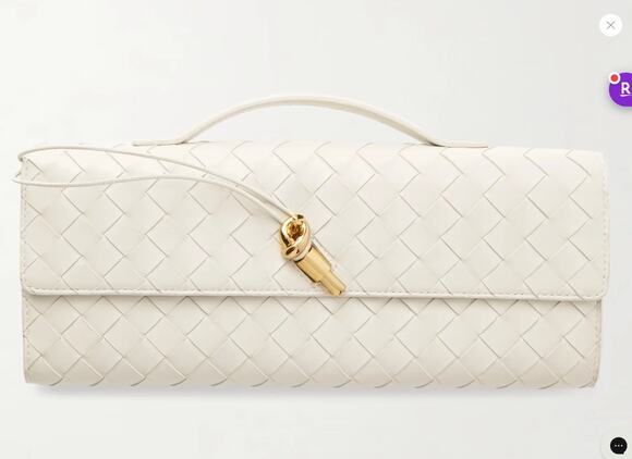 Few Moda Handbags - Few Moda East West Cream Clutch with Crossbody Strap NWT
